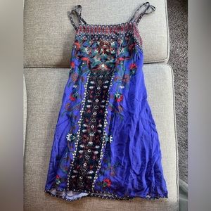 Blue Dress with Flowers